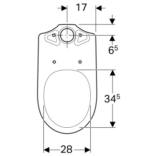 Geberit Selnova wc šolja za monoblok, podna, horizontalni odvod 500.282.01.1 