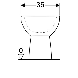 Geberit Selnova bide, back to wall 500.289.01.1 