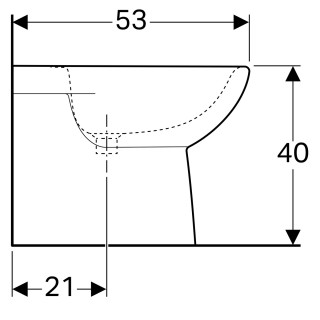 Geberit Selnova bide, back to wall 500.289.01.1 