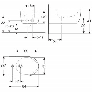 Geberit  iCon konzolni bide 234000000 