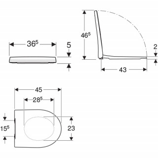 Geberit iCon wc daska,  soft close, slim 574950000 