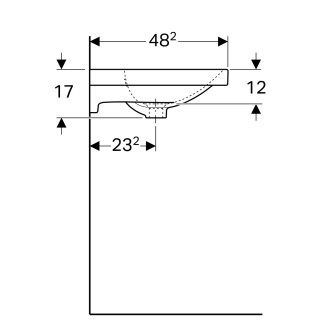 Geberit Acanto umivaonik, 60x48,2 cm 500.620.01.2 