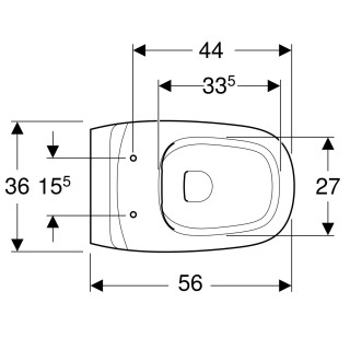 Geberit Citterio konzolna wc šolja , rimfree 500.510.01.1 