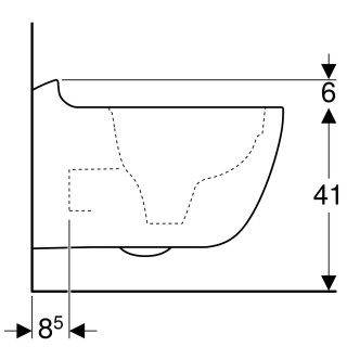 Geberit Citterio konzolna wc šolja , rimfree 500.510.01.1 