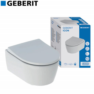 Geberit ICON 500.814.00.1 set konzolna wc šolja smanjena dubina  49cm 204070000 skriveno kačenje Rim 