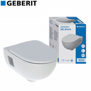 Geberit SELNOVA501.750.00.2 set konzolna wc šolja 501.545.01.1  vidljivo kačenje Rimfree sa SC dasko 