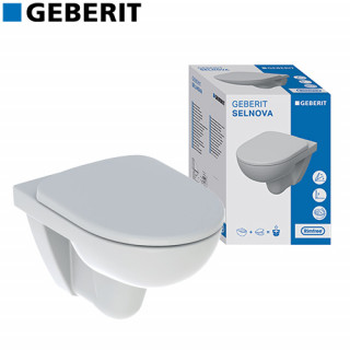 Geberit SELNOVA501.751.00.2 set konzolna wc šolja 500.265.01.1  vidljivo kačenje Rimfree sa SC dasko 