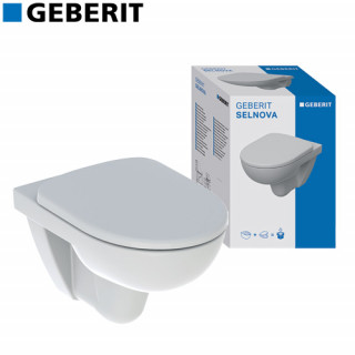 Geberit SELNOVA501.752.00.2 set konzolna wc šolja 500.260.01.1  vidljivo kačenje  sa običnom daskom 