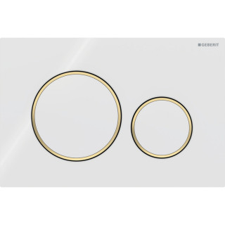 Geberit Tipka Sigma20 115.882.Kk.1 Bela/Pozlacena/Bela 