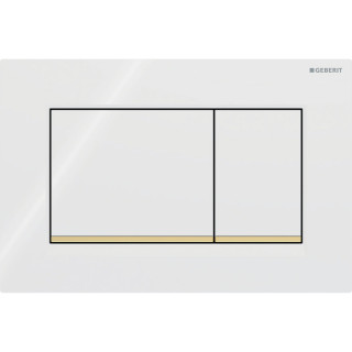 Geberit Tipka Sigma30 115.883.Kk.1 Bela/Pozlacena/Bela 