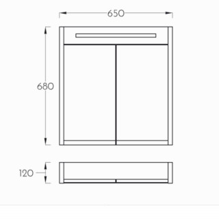 PINO ART PLAZMA 65 WHITE ORMARIC SA UMIVAONIKOM 265 