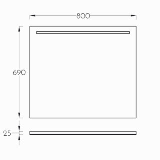 PINO ART SIGMA ART OGLEDALO 80 LED 0456 