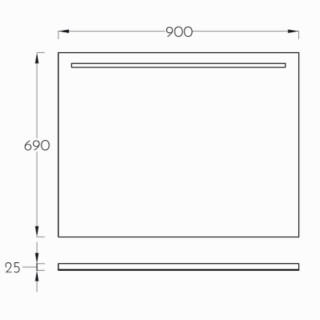 PINO ART SIGMA ART OGLEDALO 90 LED 0457 