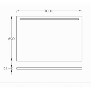 PINO ART SIGMA ART OGLEDALO 100 LED 0595 