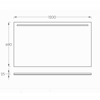 PINO ART SIGMA ART OGLEDALO 120 LED 0480 