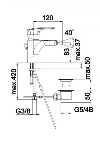 Herz Elite Baterija Za Bide E50 Sa Podsklopom Sifona 00586 