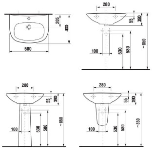 Jika Lavabo ZETA 50cm 8103900001041 