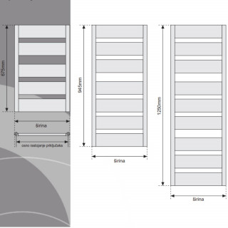 CINI RADIJATOR ELEGANT BELI 675x430cm EL 5/40 497W 