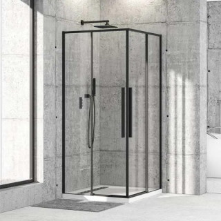 DIP TUS KABINA CRNA BR6631CA-90 90x90cm visina 1950mm ,providno staklo 6mm 