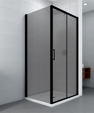 Copen Tus Kabina Atlas Black 110X80X195Cm 6Mm Providno Staklo C-02-B4110/B4080 