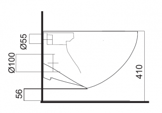 FLUENTA WC SOLJA KONZOLNA RIMLES A SA DASKA SC 40006661 