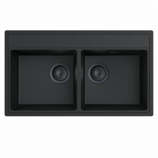 Milo Granitna sudopera MILO METRO 76x44 Lava stone sa sifonom dupla MET.L.2KBO 