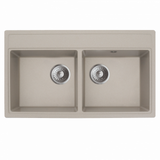 Milo Granitna sudopera MILO METRO 76x44 Pure sand sa sifonom dupla MET.P.2KBO 