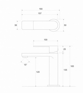 Cop Baterija za lavabo COPEN NOOK hrom C-01-100CR 