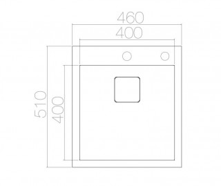 Lav sudopera AS 217 – HAND MADE   460x510x230 mm Debljina lima: 1.2 mm  sa sifonom 