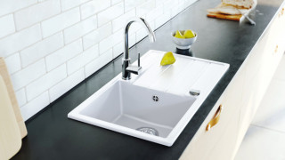 Milo Granitna sudopera MILO METRO 76x44 belo sa sifonom MET.M.1KDO 