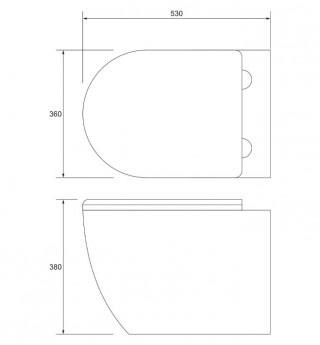 COPEN Konzolna solja TORNADO sa duroplast soft close wc daskom C-15-300 