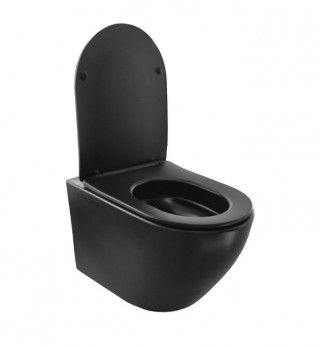 COPEN Konzolna solja TORNADO sa duroplast soft close wc daskom matt black C-15-300MB 