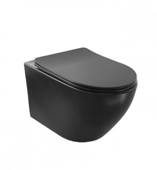 COPEN Konzolna solja TORNADO sa duroplast soft close wc daskom matt black C-15-300MB 
