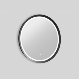 COPEN Ogledalo fi600 sa alu ramom 56,5mm LED mat crno C-06-100MB 