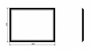COPEN Ogledalo 600x800 sa alu ramom 40mm coffee C-06-107CO 