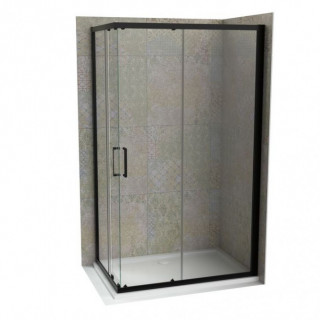 Copen tus kabina ATLAS PRO 1200x800x1950 matte black trans staklo 6mm C-02-B431200 + C-02-B43800 