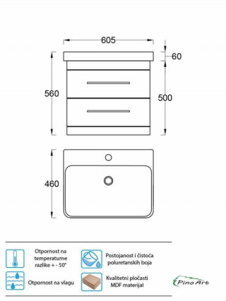 Pino Ormaric Luxor 60F Drvo – Black Umivonik 1041 