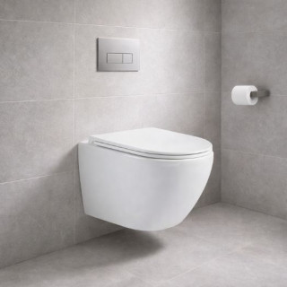 Wc solja MILE TORNADO konzolna bela sa slim wc daskom 