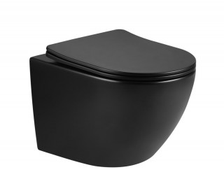 Wc solja MILE TORNADO konzolna crna sa slim wc daskom 