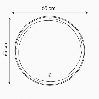 Vu LED Ogledalo AURA  65cm 