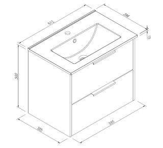 ORMARIC SA LAVABOOM LARA 60CM 