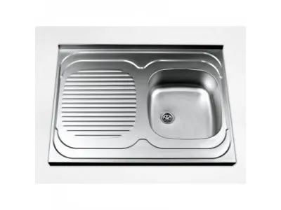 Jednodelna inox sudopera-desna, fi 60  800 x 600   058778 