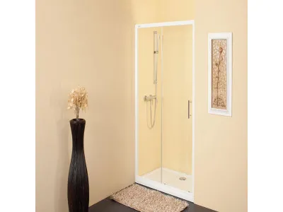 KOLPA TV2D/S SQ line 120 S/CH BELA tus vrata 5/6 mm BELA/CINCILA h=190 - 511630 