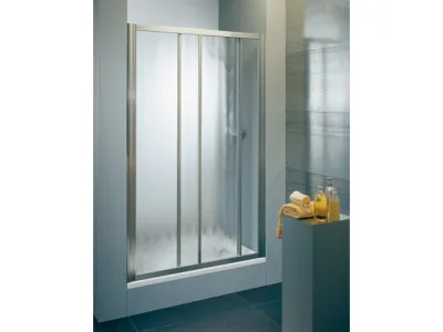 KOLPA TV2D/S SQ line 120 S/CH SILVER tus vrata 5/6 mm SILVER/CINCILA h=190 - 511640 