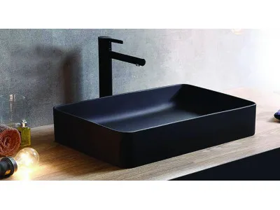 Minotti Nadgradni lavabo 605x355x115, mat crni    7011CM 