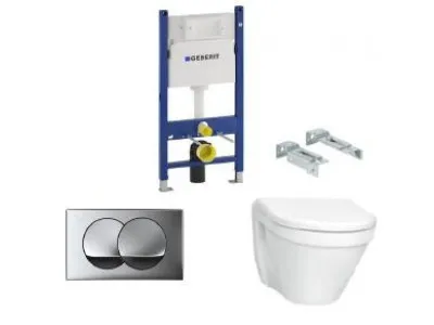SET GEBERIT UGRADNI 111.153.00 + HROM TIPKA + WC SOLJA VITRA SA DASKOM 