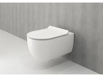 BOCCHI V-TONDO RIMLESS KONZOLNA SOLJA SA DASKOM SJAJNA BELA 1416-001-0129 