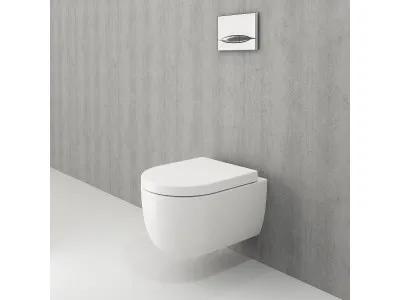 BOCCHI V-TONDO RIMLESS KONZOLNA SOLJA SA DASKOM SJAJ BELA 1417-001-0129 