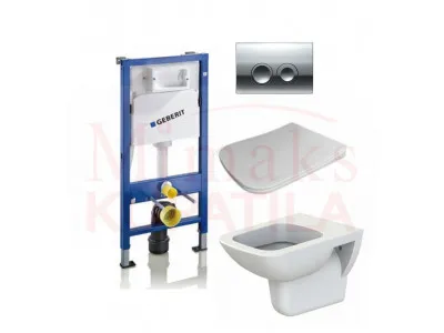 SET GEBERIT UGRADNI 458.112.21.1 + HROM TIPKA + WC SOLJA DURU SA DASKOM 