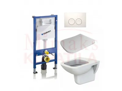 SET GEBERIT UGRADNI 458.112.21.1 + BELA TIPKA + WC SOLJA DURU SA DASKOM 